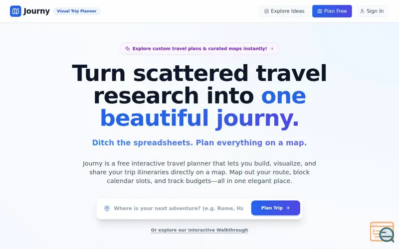 Screenshot of Journy