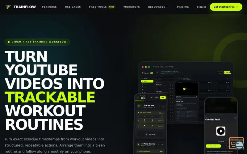 Screenshot of TrainFlow