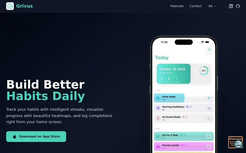 Screenshot of Grivus Habit Tracker