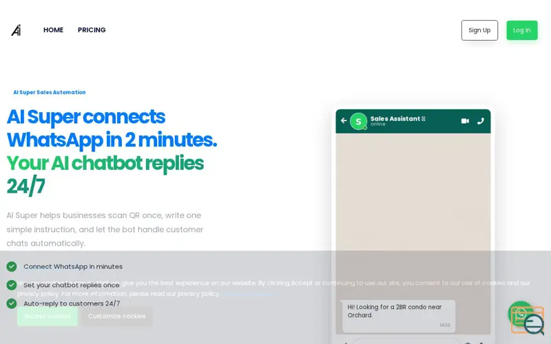 Screenshot of AI Super Chatbot