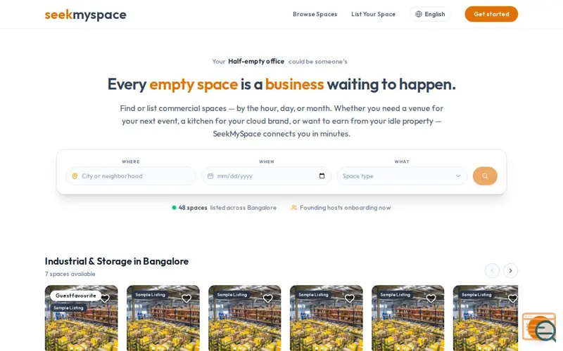 Screenshot of SeekMySpace