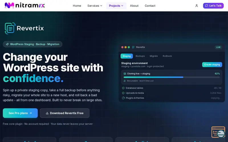 Screenshot of Revertix
