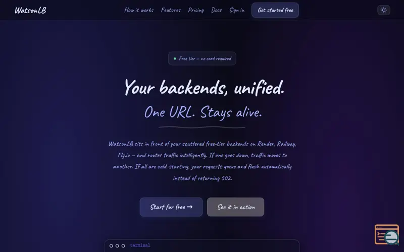 Screenshot of Multi Backend Load Balancer