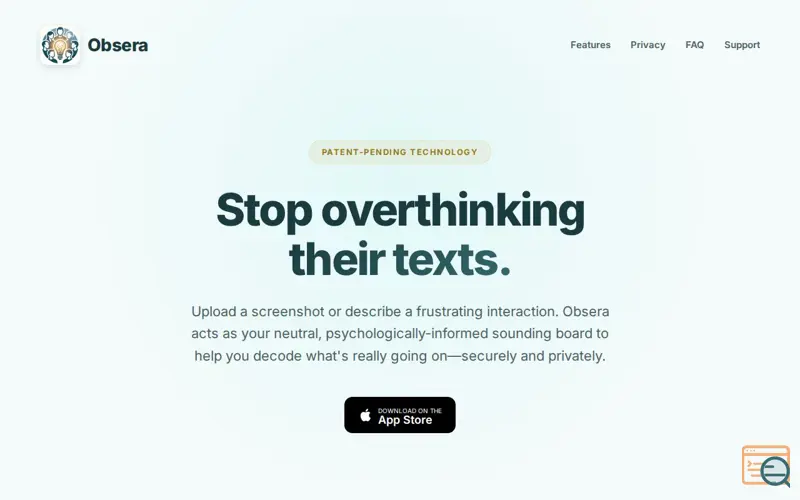 Screenshot of Obsera