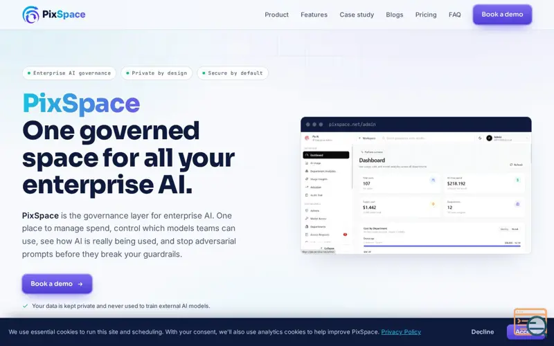 Screenshot of PixSpace