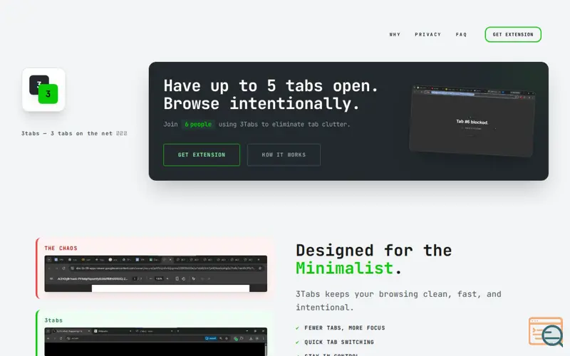 Screenshot of 3tabs