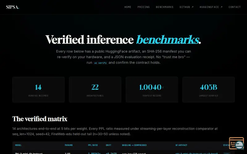 Screenshot of Sipsa Inference