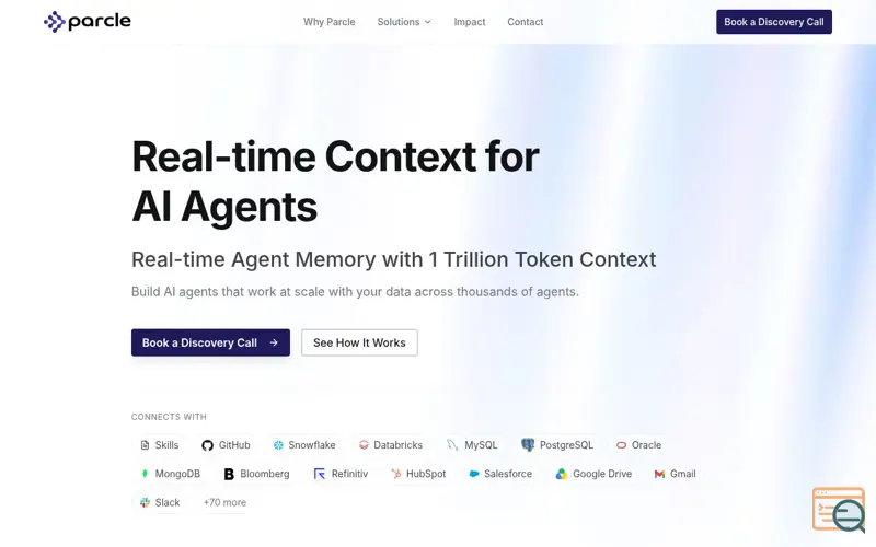 Screenshot of Parcle