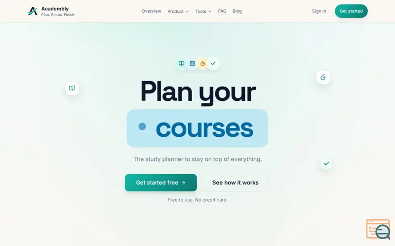 Screenshot of Academbly