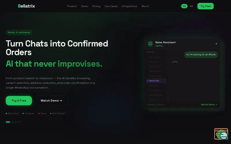 Screenshot of Sellatrix
