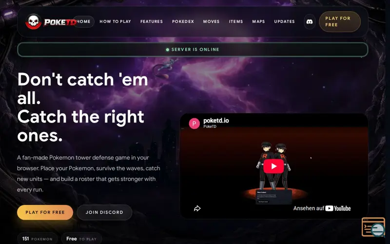 Screenshot of PokeTD.io - Pokemon Tower Defense