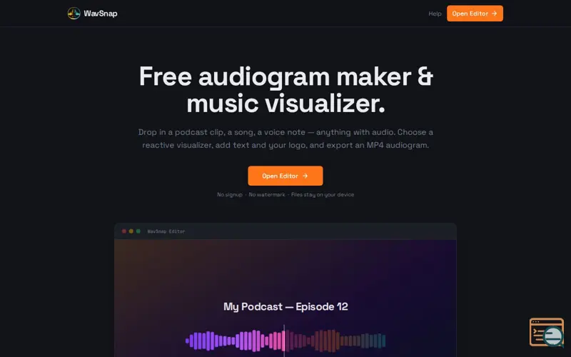 Screenshot of WavSnap