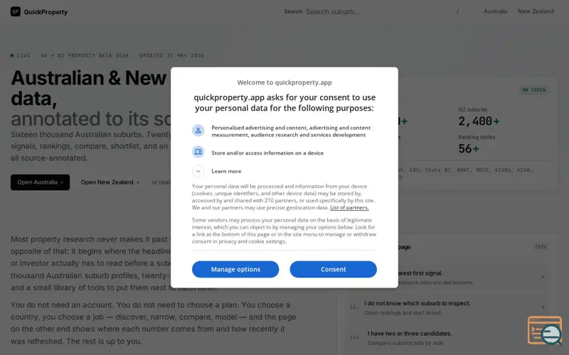 Screenshot of QuickProperty