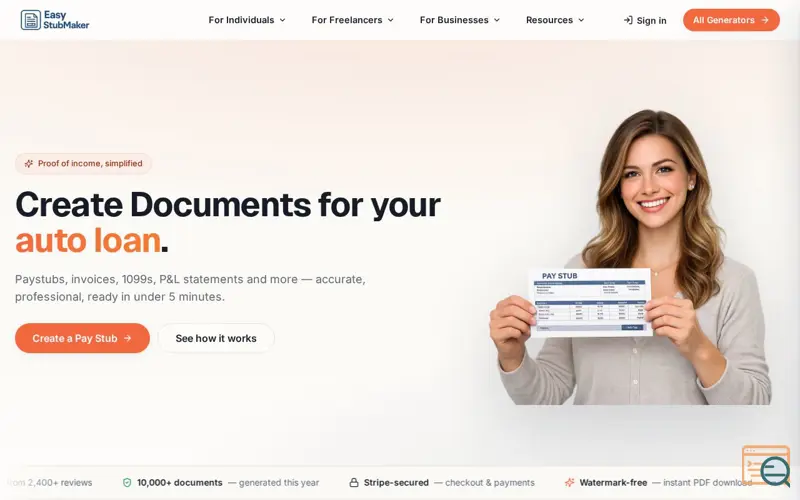 Screenshot of EasyStubMaker