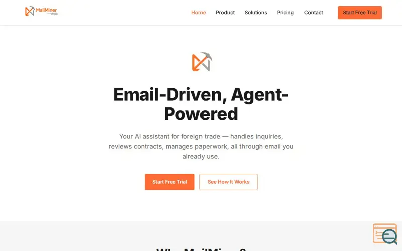Screenshot of MailMiner