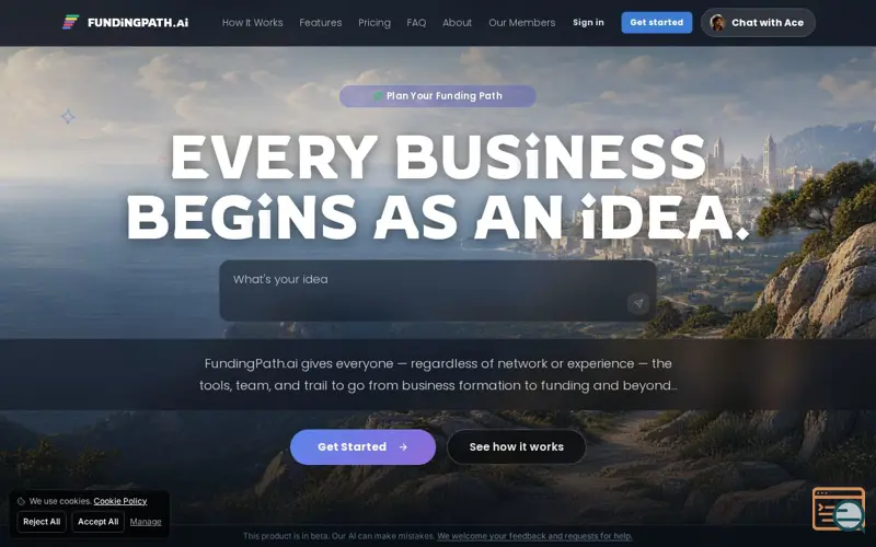Screenshot of FundingPath.ai