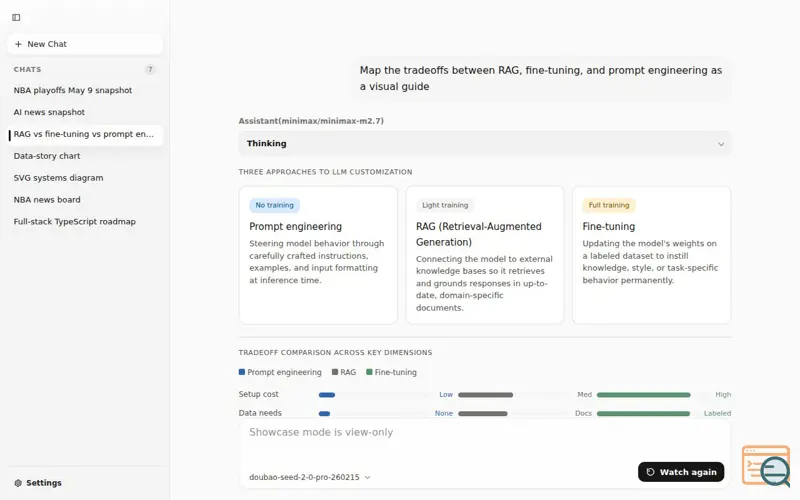 Screenshot of Open Claude Gen UI