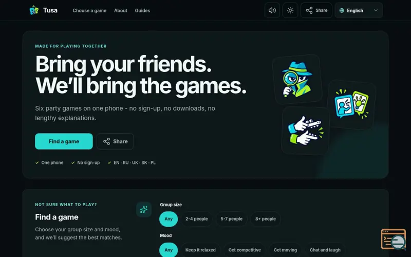 Screenshot of Tusa