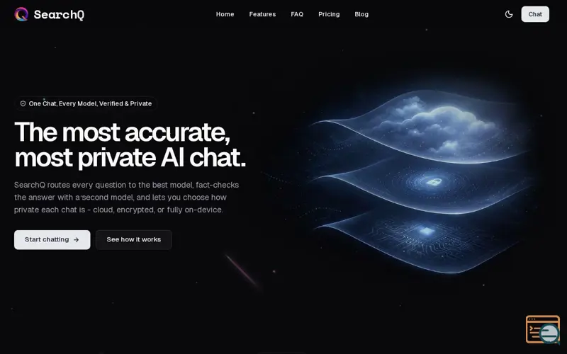 Screenshot of SearchQ
