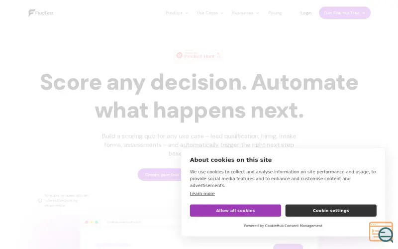 Screenshot of FluoTest