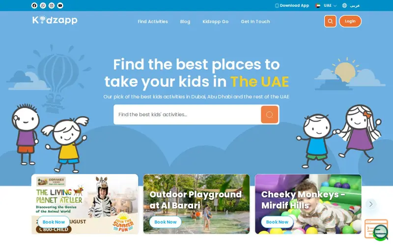Screenshot of Kidzapp