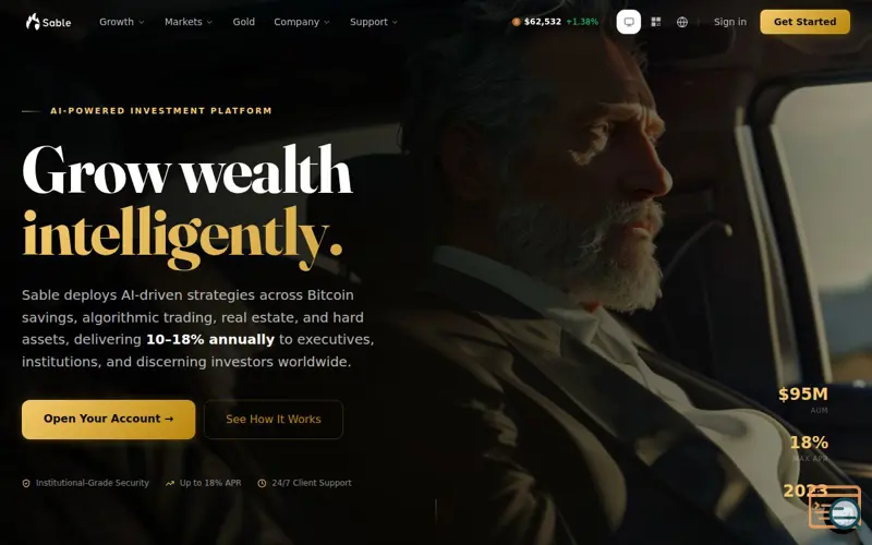 Screenshot of Sable Venture Capital