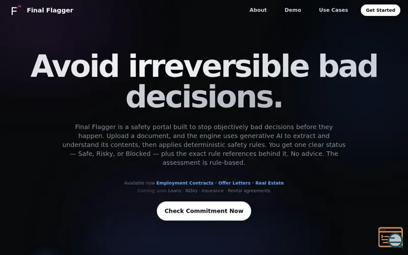Screenshot of FinalFlagger
