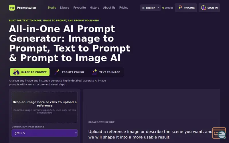 Screenshot of Promptwice