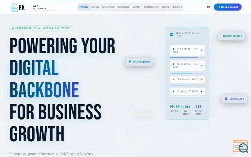 Screenshot of RK Websolution