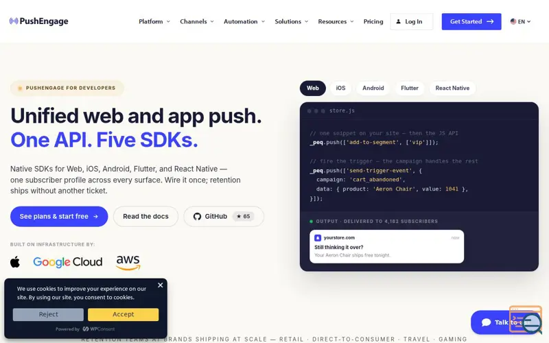 Screenshot of PushEngage MCP