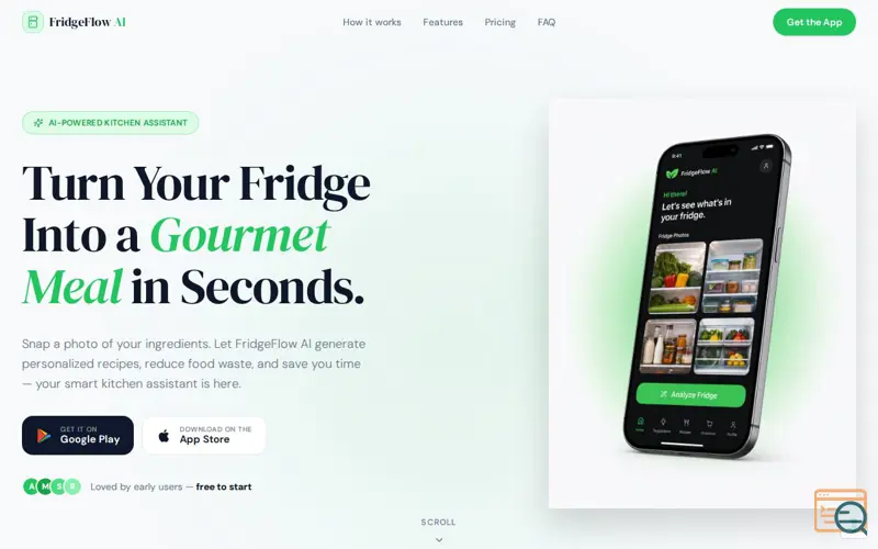 Screenshot of FridgeFlow AI