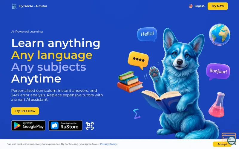 Screenshot of FlyTalkAi