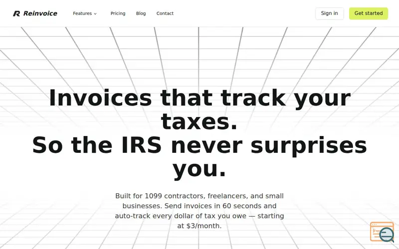 Screenshot of Reinvoice