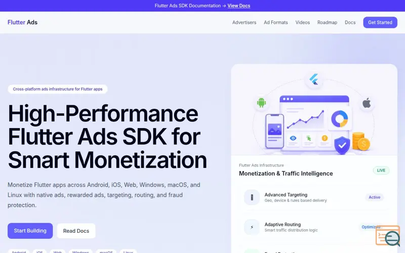 Screenshot of Flutter Ads
