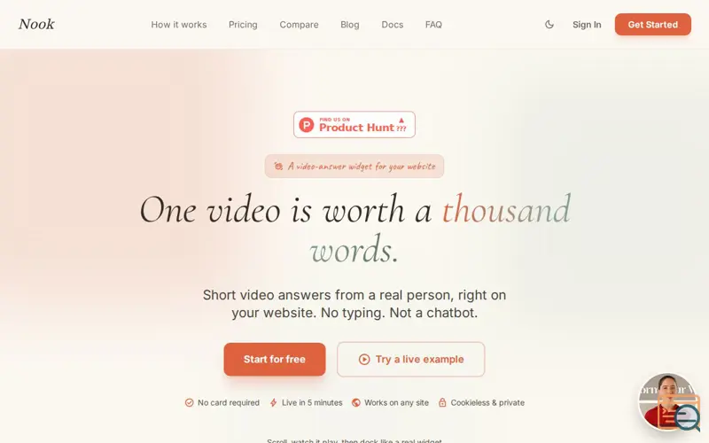 Screenshot of Nook
