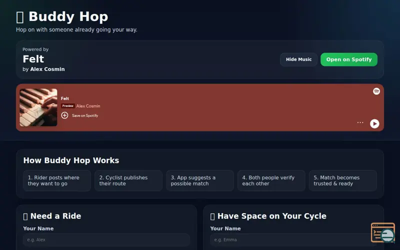 Screenshot of Buddy Hop • Powered by Felt