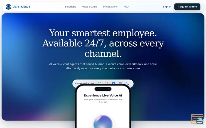 Screenshot of Vertobot