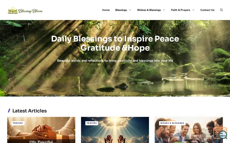 Screenshot of Blessing Bloom, a launch using Aplu