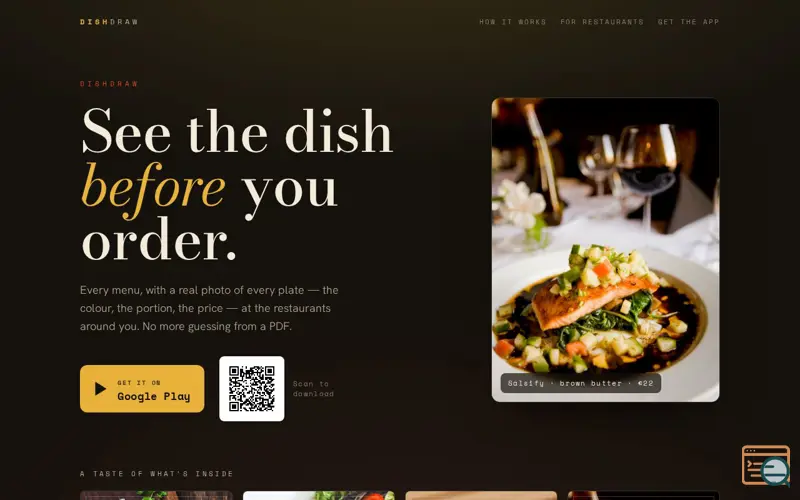 Screenshot of DishDraw