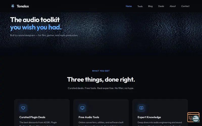 Screenshot of Tonalux