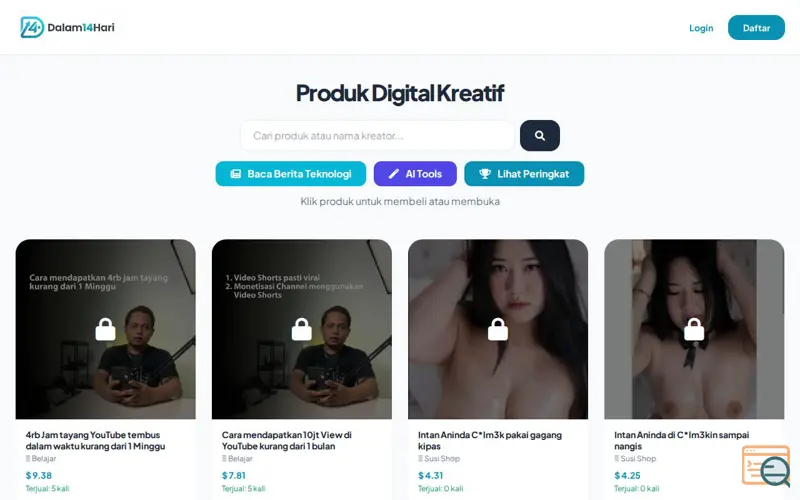 Screenshot of Dalam 14 Hari