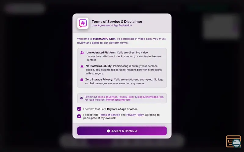 Screenshot of HashGANG Chat