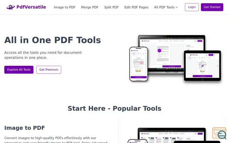 Screenshot of PDF Versatile