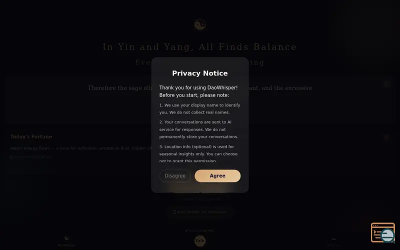 Screenshot of DaoWhisper 道系心语