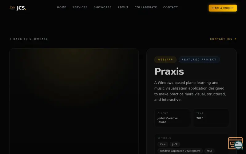 Screenshot of Praxis Beta