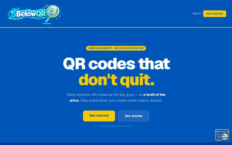 Screenshot of 5BelowQR