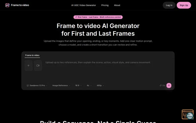 Screenshot of Frame to Video