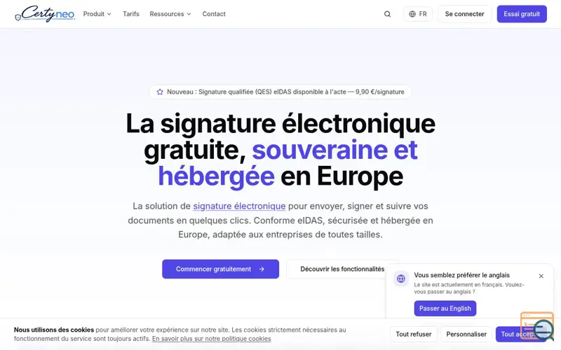 Screenshot of Certyneo