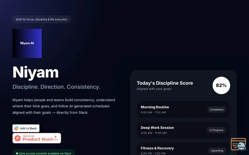 Screenshot of Niyam AI