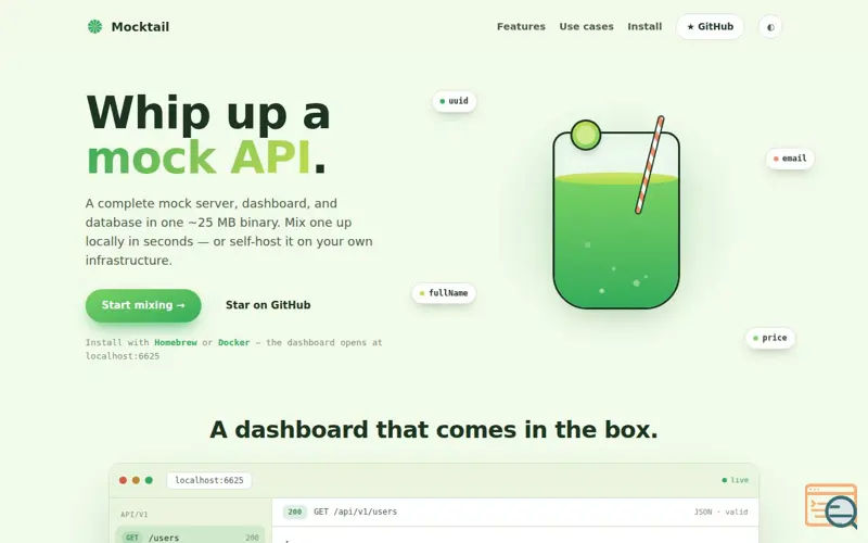 Screenshot of Mocktail